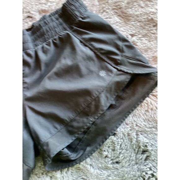 Athleta Women's Activewear Athletic Logo Mesh Racer Run Shorts 4 Black Size XS - Picture 3 of 12